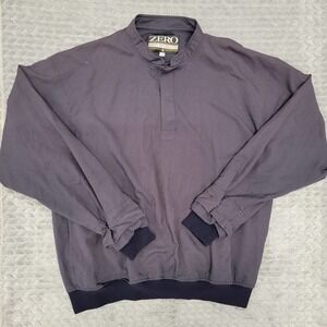 Zero Restriction Golf‎ Outerwear ¼ Snap Pullover Mens Large Blue USA Houndstooth